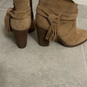 Women's Tan Suede Ankle Boots